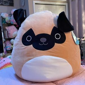 NWT Squishmallows Prince the Pug 12 in